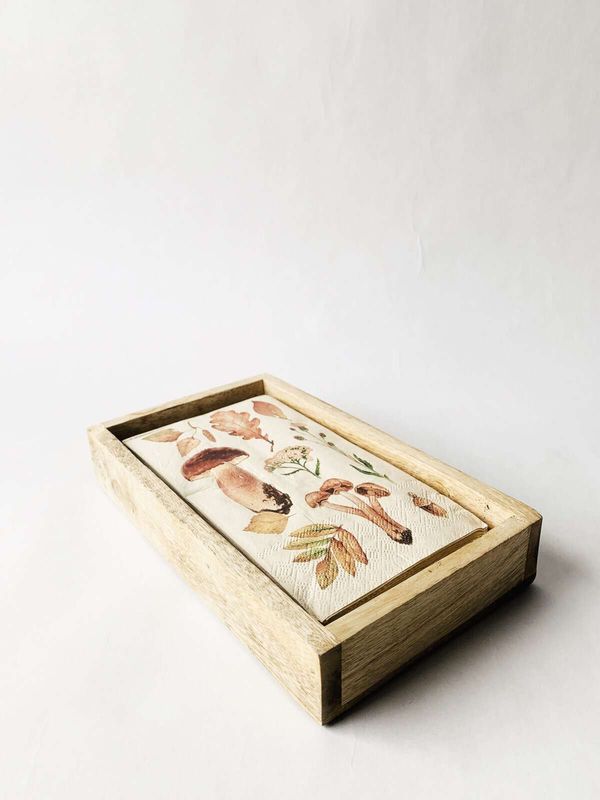 Serviettholder tre - Buffet 23x14x6 cm