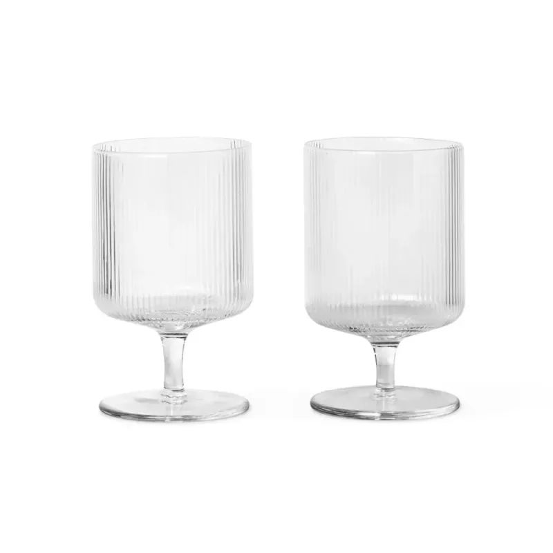 Ripple Wine Glasses - Clear (set of 2)
