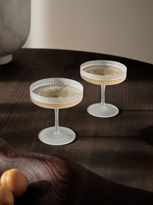 Hovedbilde Ripple Champagne Saucers - Frosted (Set of 2)