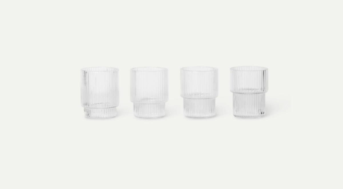 Ripple Small Glasses - Clear (set of 4)