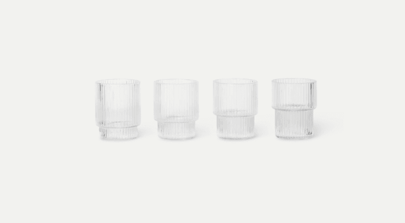Ripple Small Glasses - Clear (set of 4)