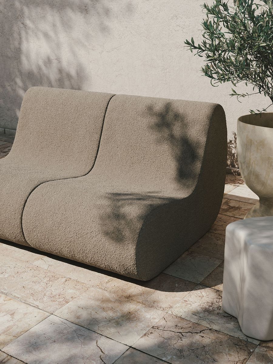 Rouli Center Module Pure Bouclé - Off-white