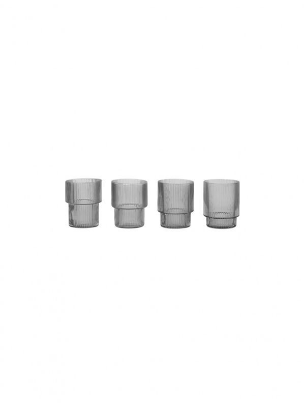 Ripple Glasses - Smoked (set of 4)