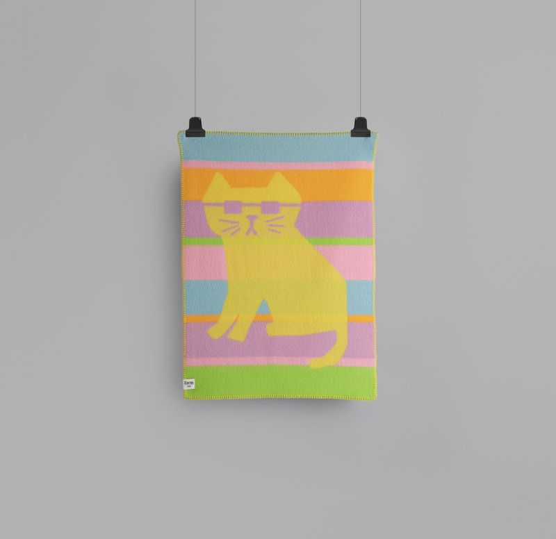Cool Cats Babypledd ull 67x100, Multi