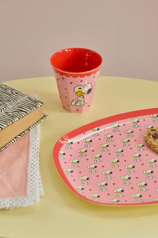 Medium Cup - Pink - Snoopy Print