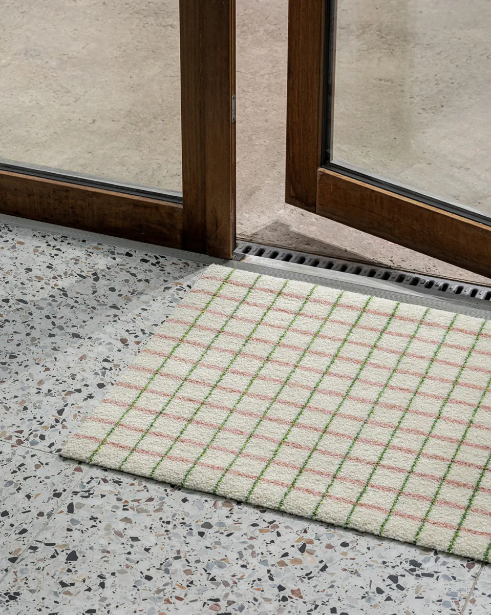 Grid Lime Candycane dørmatte