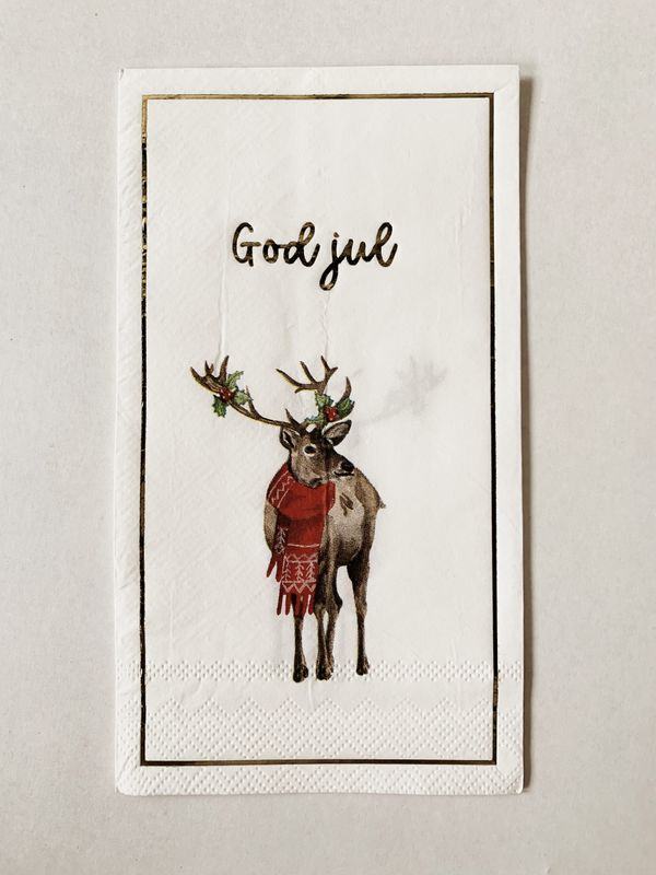 Serviett Buffet - God Jul - reinsdyr