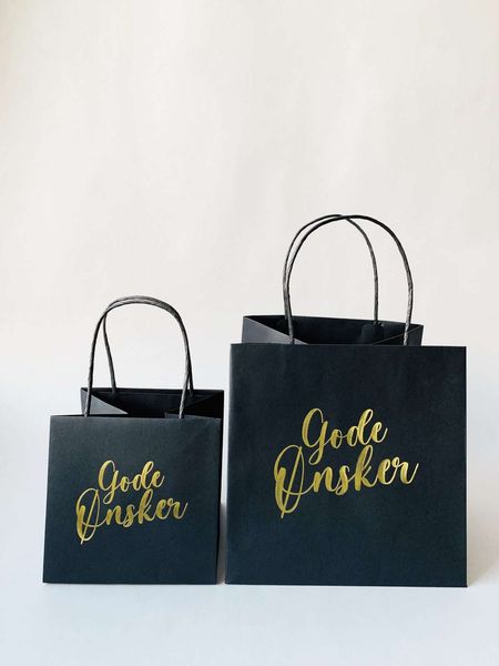 Hovedbilde Gavepose M 20×20x20cm «Gode Ønsker»