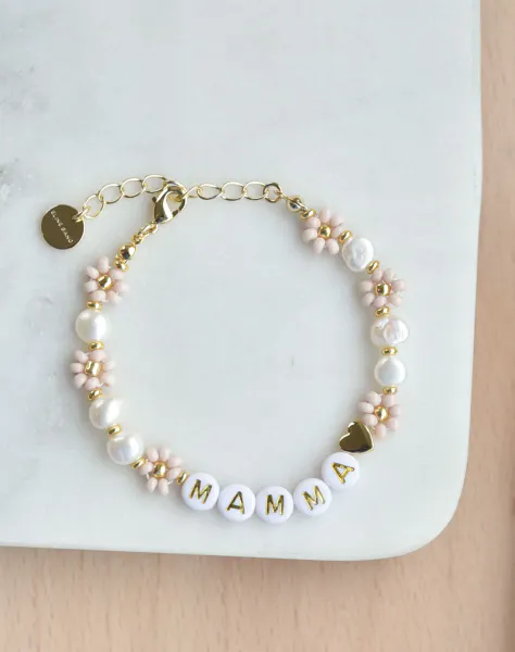 Hovedbilde Mamma blomsterarmbånd - dus rosa