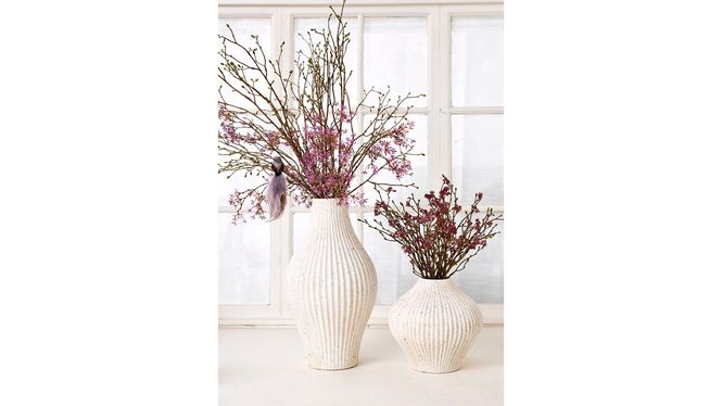 Hovedbilde Vase Con H48xØ27cm Hvit/Dot