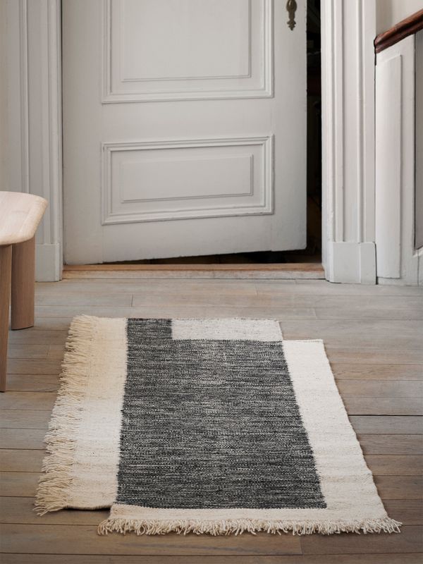 Counter Rug - Charcoal/Off-White