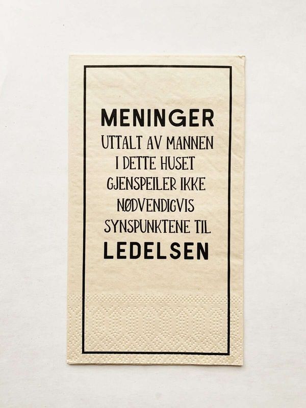 Serviett Buffet - Meninger uttalt av Mannen