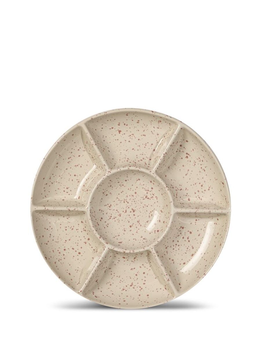 Ditte Serveringsfat Beige/Vinrød