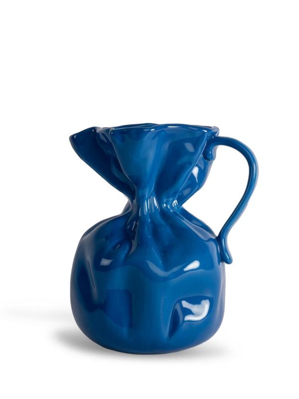 Vase Crumple Blå