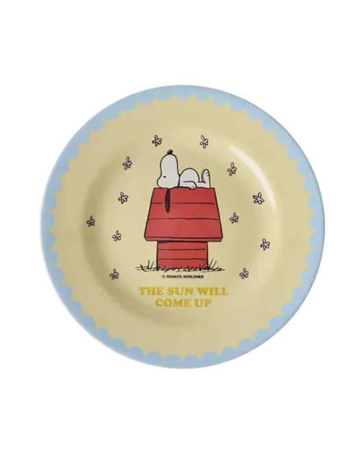 Hovedbilde Round Side Plate - Cream - Snoopy Print