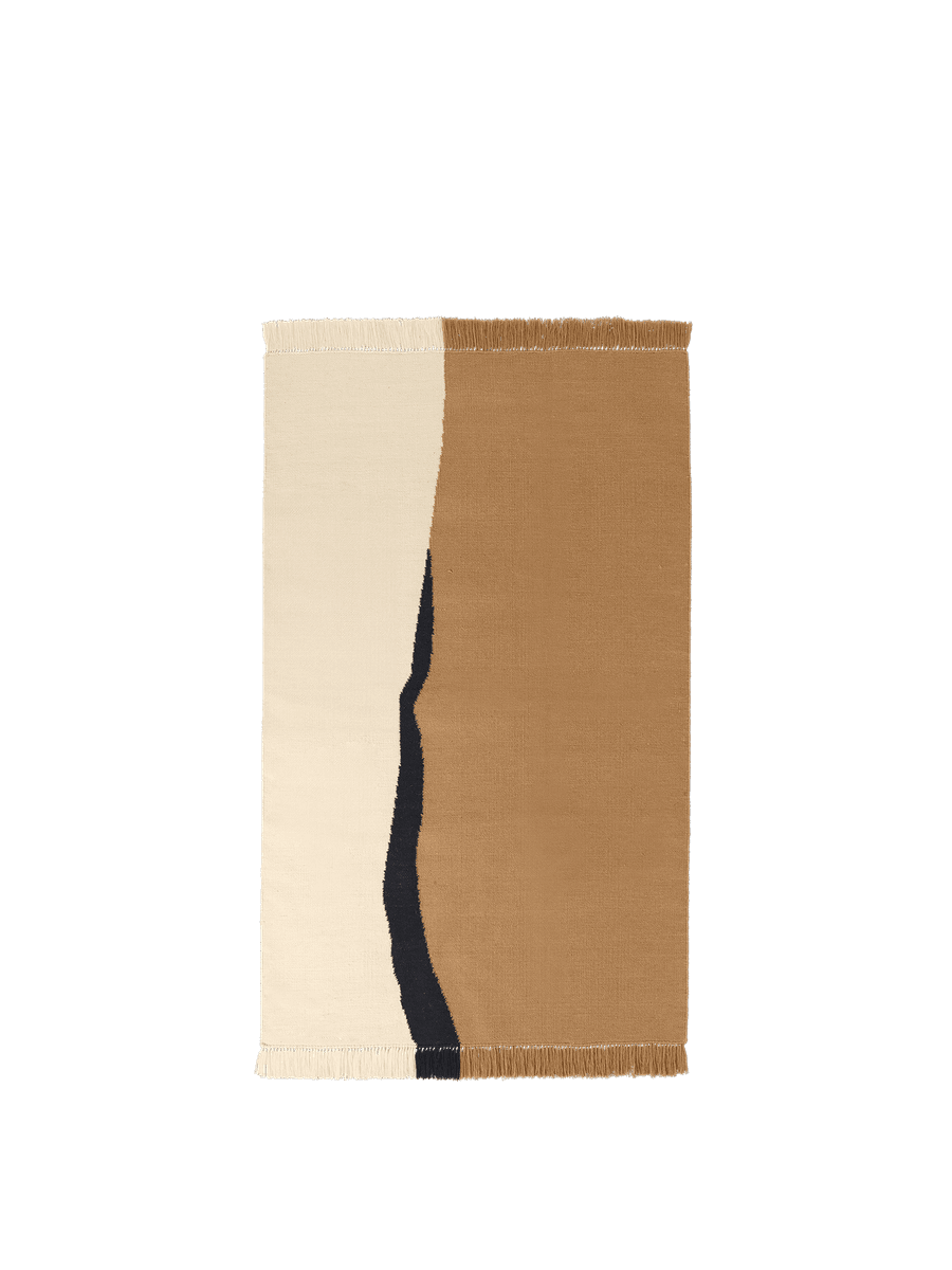 Soil Kelim Rug - Dark Sand/Off-white