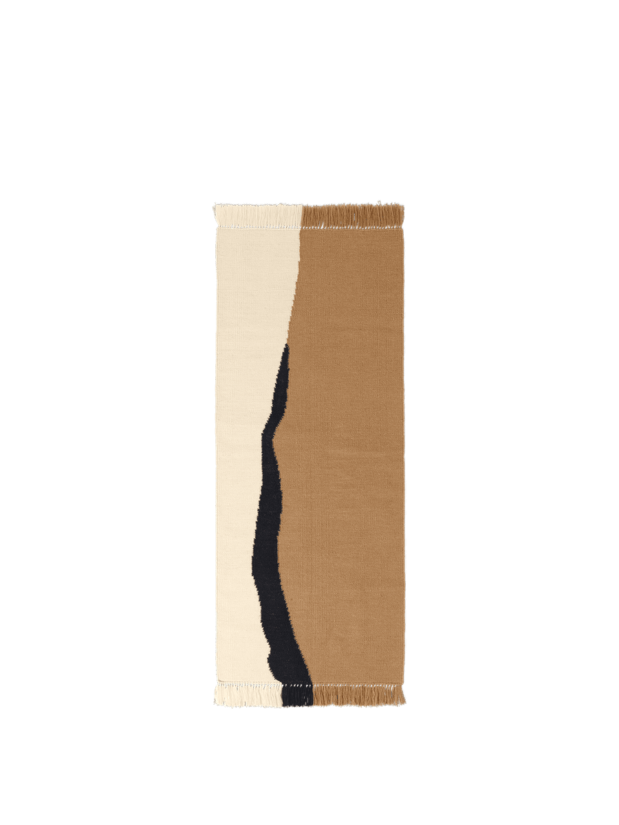 Soil Kelim Rug - Dark Sand/Off-white