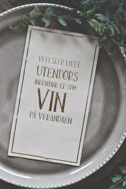 Hovedbilde Serviett Buffet - Vin på verandaen