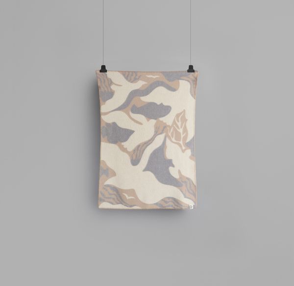 Hovedbilde Fugl og Fisk Halvpledd ull 100x135 - Grey/Beige